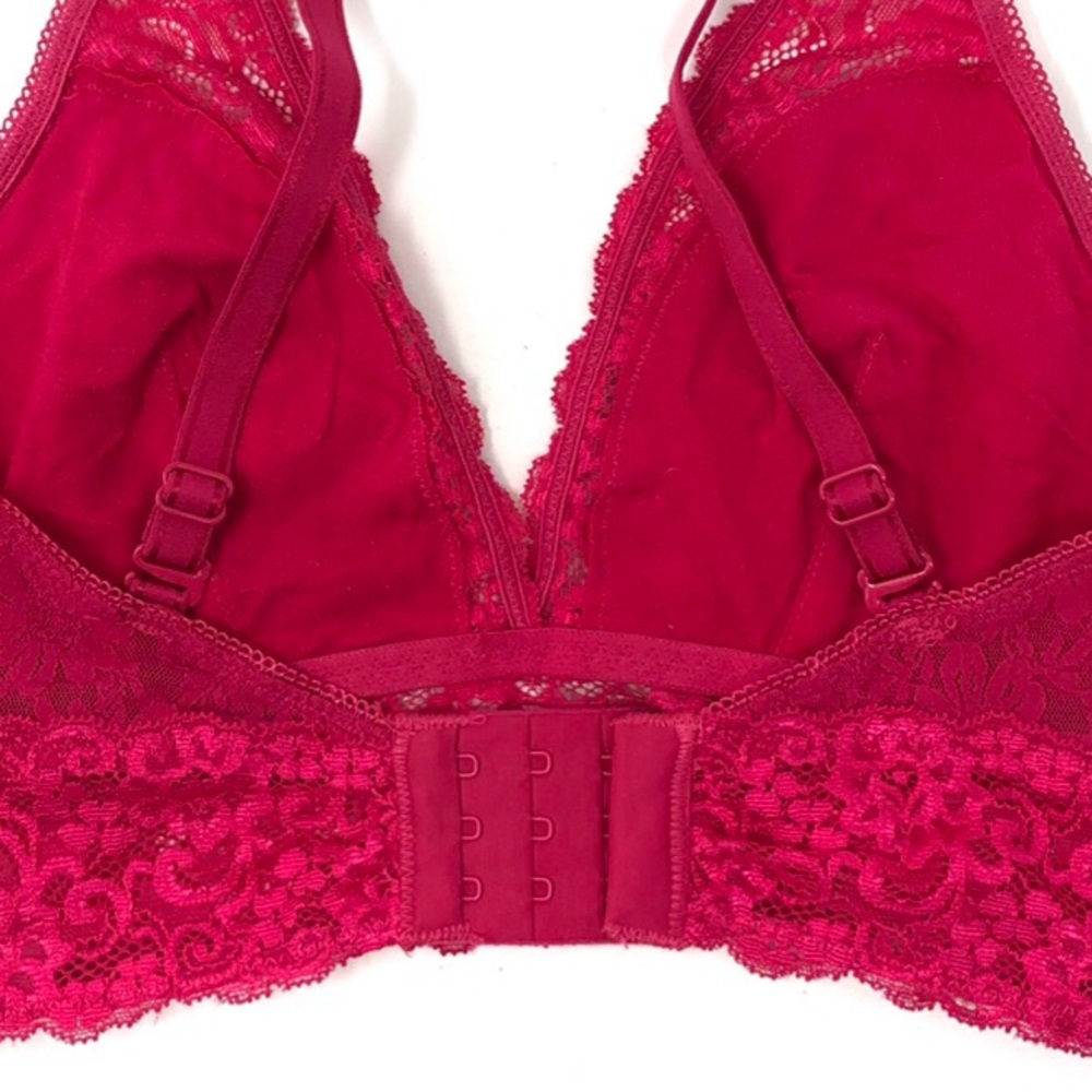Soma Pink Lace Deep V Bralette - Picture 4 of 7